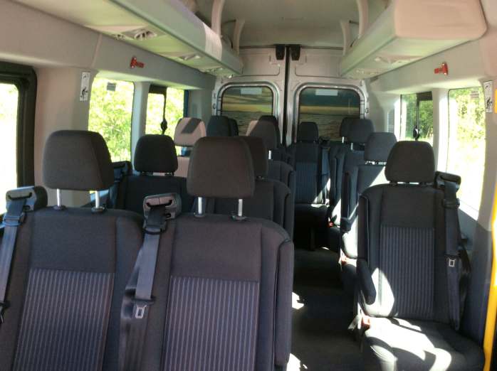 Inside 16 Seater Minibus